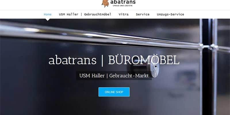 JoeWP WordPress Agentur -Referenzen Abatrans Büromöbel