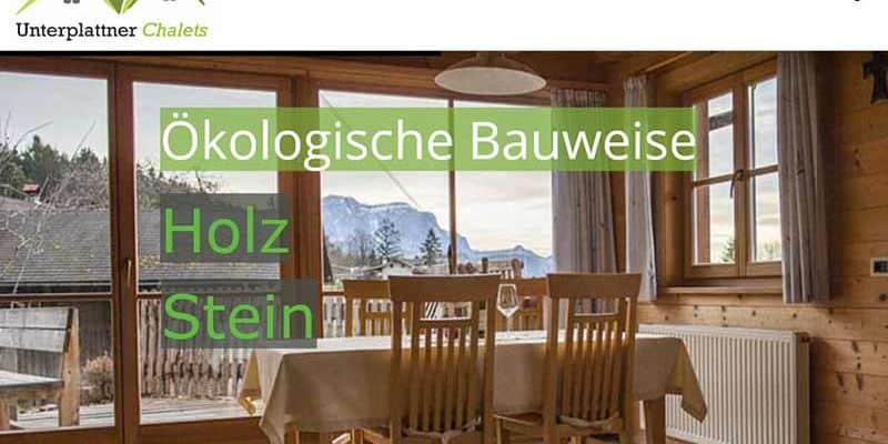JoeWP WordPress Agentur - Referenzen - Chalets Unterplattner
