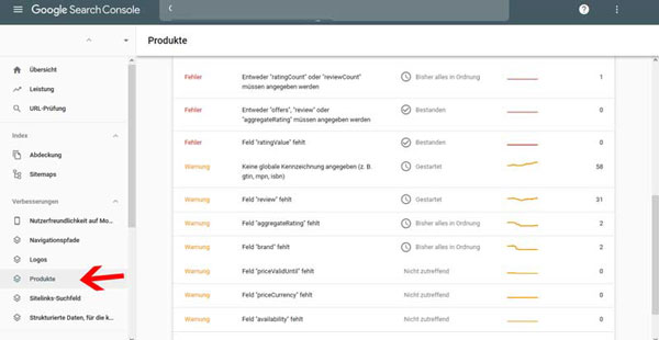 Produkt Fehler Google Search Console 2 JoeWP WordPress Agentur - Produkt Fehler in der Google Search Console