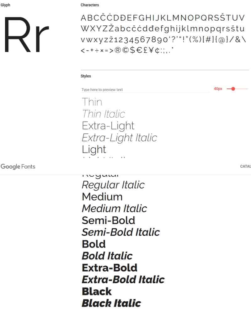 Die besten Google Fonts 9 JoeWP - Raleway Google Fonts
