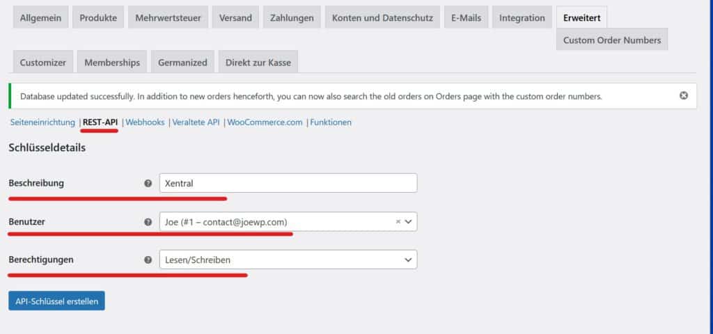 WooCommerce Anbindung zum ERP Xentral 2 API WooCommerce Xentral WP Agentur