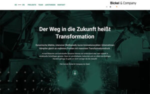 Bickel & Company Unternehmensberatung - Referenz Website der WP Agentur # WordPress Agentur |